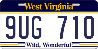 WV license plate 9UG710