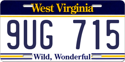 WV license plate 9UG715