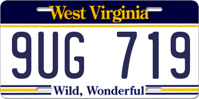 WV license plate 9UG719