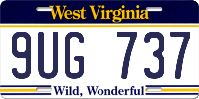 WV license plate 9UG737