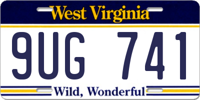 WV license plate 9UG741