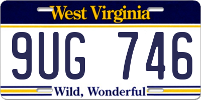 WV license plate 9UG746