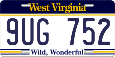 WV license plate 9UG752