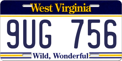 WV license plate 9UG756