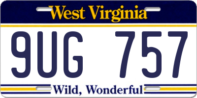 WV license plate 9UG757