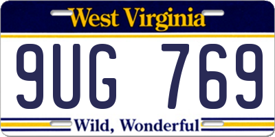 WV license plate 9UG769