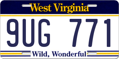 WV license plate 9UG771