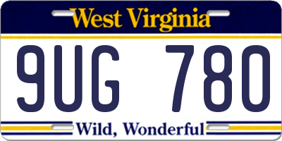 WV license plate 9UG780