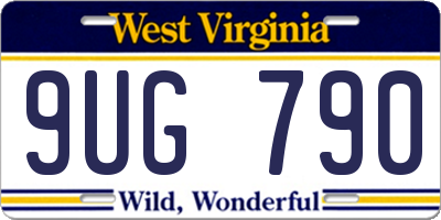 WV license plate 9UG790