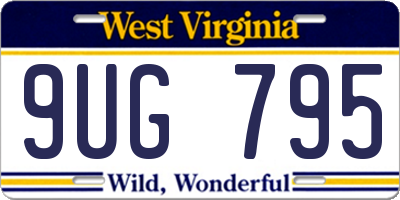 WV license plate 9UG795