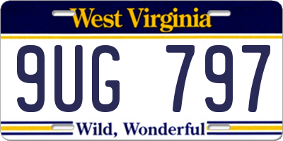 WV license plate 9UG797