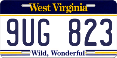 WV license plate 9UG823