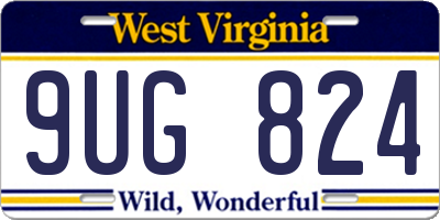 WV license plate 9UG824