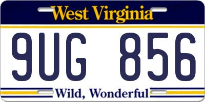 WV license plate 9UG856