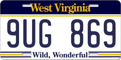 WV license plate 9UG869