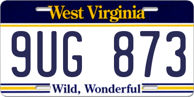 WV license plate 9UG873
