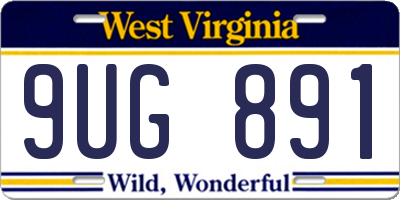 WV license plate 9UG891