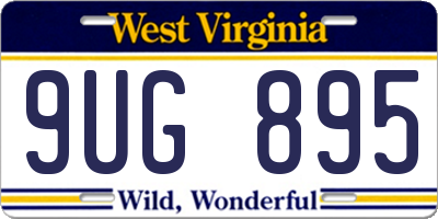 WV license plate 9UG895