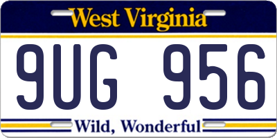 WV license plate 9UG956