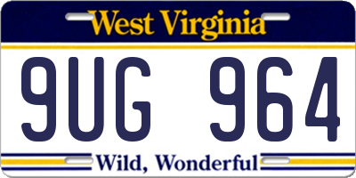 WV license plate 9UG964