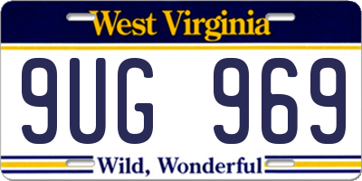 WV license plate 9UG969