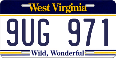 WV license plate 9UG971