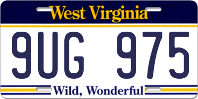 WV license plate 9UG975