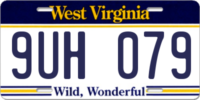 WV license plate 9UH079