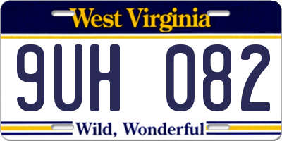 WV license plate 9UH082