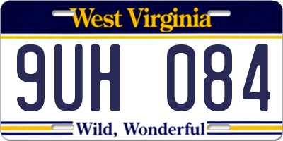 WV license plate 9UH084