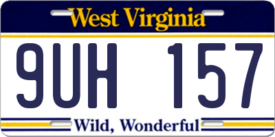 WV license plate 9UH157