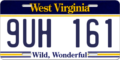 WV license plate 9UH161