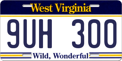 WV license plate 9UH300