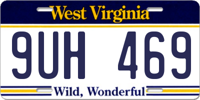 WV license plate 9UH469