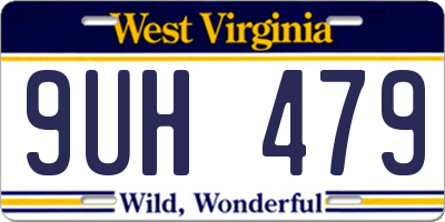 WV license plate 9UH479