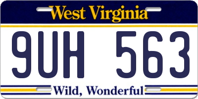 WV license plate 9UH563