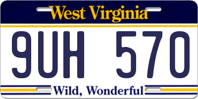 WV license plate 9UH570