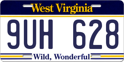 WV license plate 9UH628