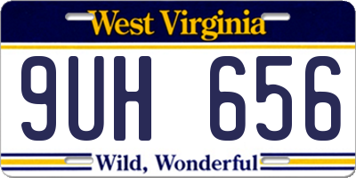WV license plate 9UH656