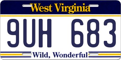 WV license plate 9UH683