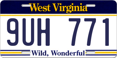 WV license plate 9UH771