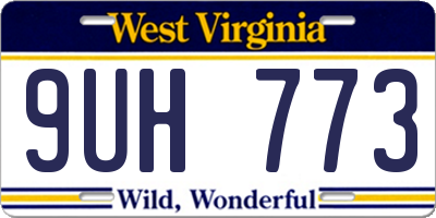 WV license plate 9UH773
