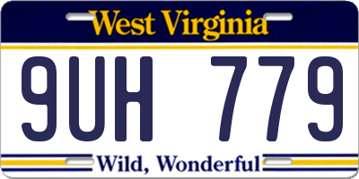 WV license plate 9UH779