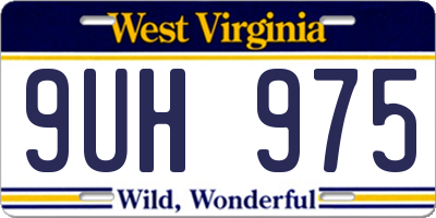 WV license plate 9UH975