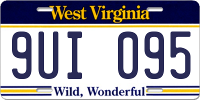 WV license plate 9UI095