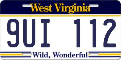 WV license plate 9UI112