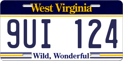 WV license plate 9UI124