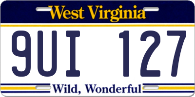 WV license plate 9UI127