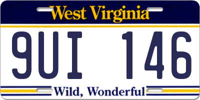 WV license plate 9UI146