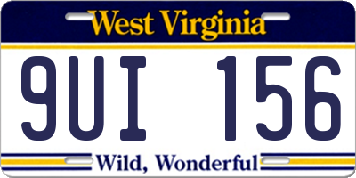 WV license plate 9UI156